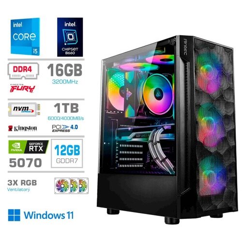 PCX Računalnik Exam i5 14400F/16GB/1TB/RTX 5070/W11H Slike