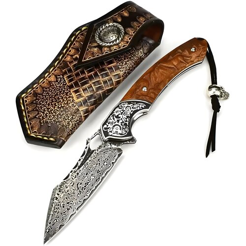  Dama&scaron;čkov zunanji zložljivi nož HA-31680 - Rjava Cene