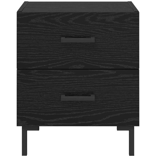  Noćni ormar Crni hrast 40 x 35 x 47 5 cm Konstruirano drvo Slike