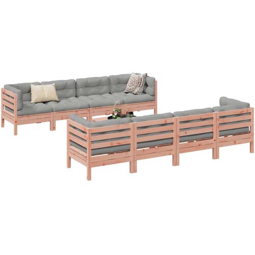  9-dijelni set vrtnih sofa s jastucima masivno drvo duglazije Cene