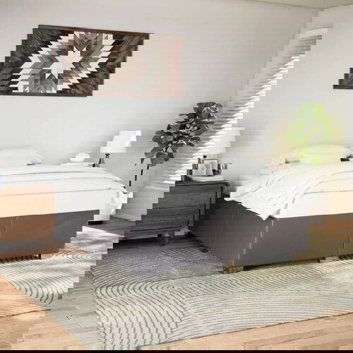 Furnova Posteljni okvir siv 200x200 cm umetno usnje, (21935958) Slike