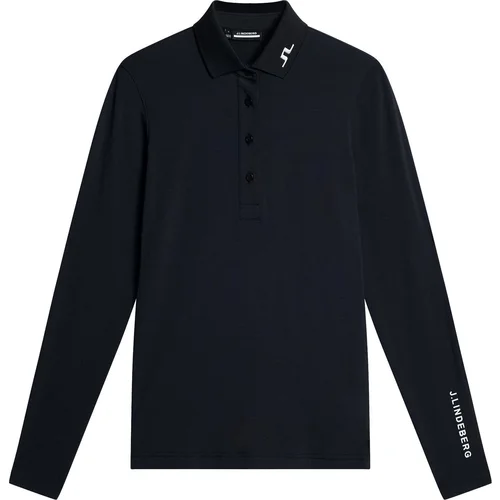 J.Lindeberg Flor Long Sleeve Black L Polo majica