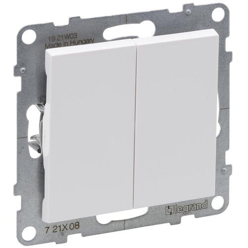 Legrand Dupli stepeni&amp;scaron;ni prekidač bez okvira br. 6+6 SUNO beli Slike
