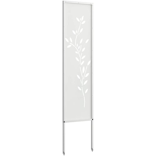  Privatnost u vrtu Bijelo 32 x 140 cm Hladno valjana čelična Slike