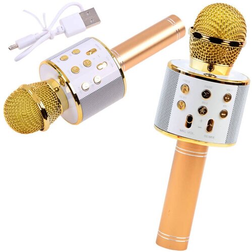  Bežićni karaoke mikrofon zlatni Cijene
