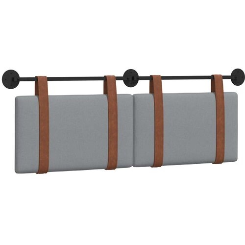  Držeće uzglavlje Zidne Svijetlo siva 130 x 55 x 5 cm Antikni PU - Svjetlosiva 120 cm bez LED Slike