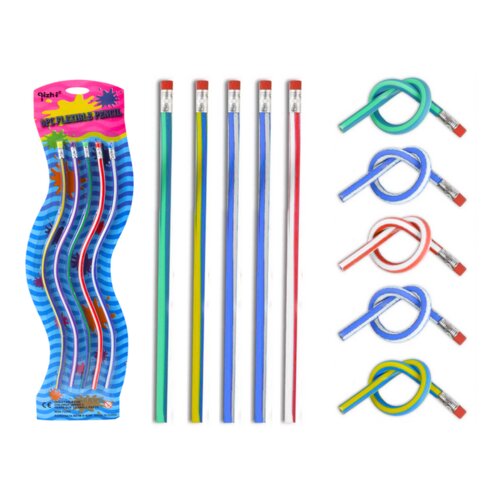 Fleksibilna olovka sa gumicom meka savitljiva 5 komada 30cm Slike