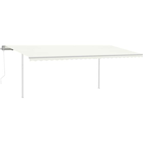 Maison Chic Avtomatsko zložljiva tenda - Senčniki s stebrički 6x3 m krem, (22039944) Cene