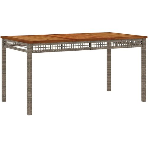  3-dijelni vrtni blagovaonski set sivi od poliratana Siva 140 cm table length Slike