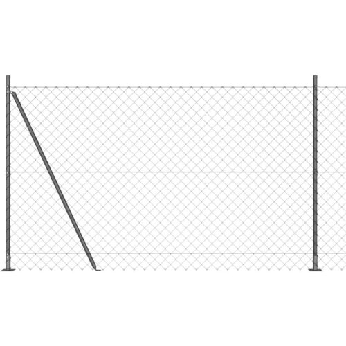 vidaXL Verižna ograja s stebri Siva 1.5 x 25 m Jeklo, (5000096441) Cene