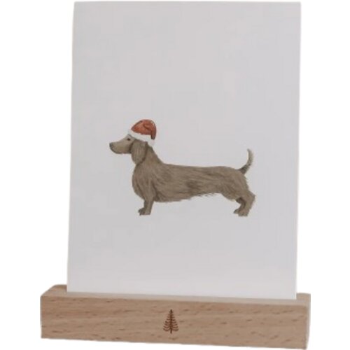 Eulenschnitt Akvarelna kartica - Christmas Dachshund Cene