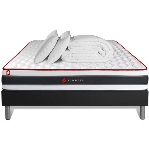 Somness Kompletni paket za posteljo - Vzmetnica 160x200 cm + Vzmetni boksi z letvami (komplet) + 2 vzglavnika + Prevleka - Energija, (21613286) Cene