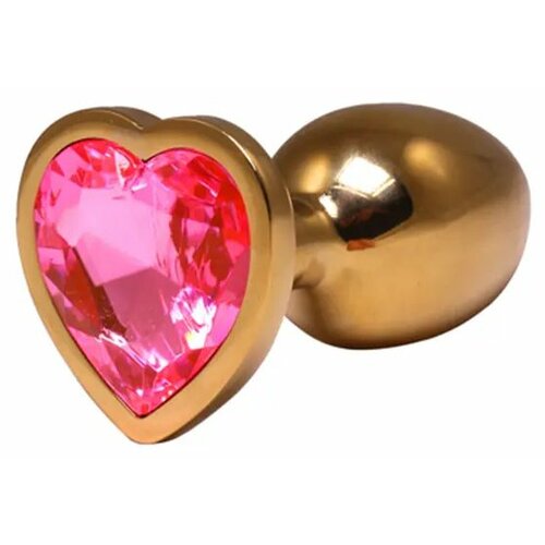 mali zlatni analni dildo srce sa rozim dijamantom Slike