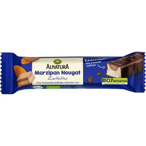Alnatura Bio plo&scaron;čica - marcipan in nugat - temna čokolada - 40 g Cene