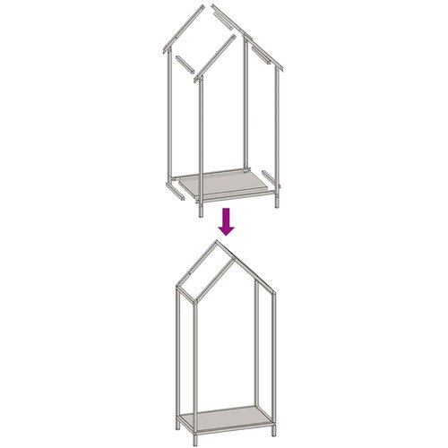  Stalak za drva antracit 40x25x90 cm hladno valjani čelik Slike