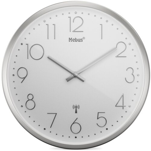 Mebus 19776 radio wall clock Silver/white Cijene