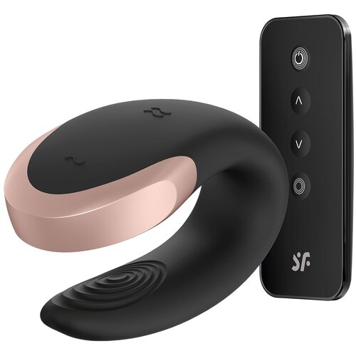 Satisfyer Vibrator za pare Double Love APP, črn Slike