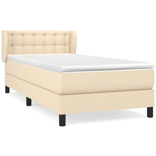 Maison Chic Box spring postelja - Vzmetna postelja z vzmetnico krem 100x200 cm blago SL933, (21889735) Slike