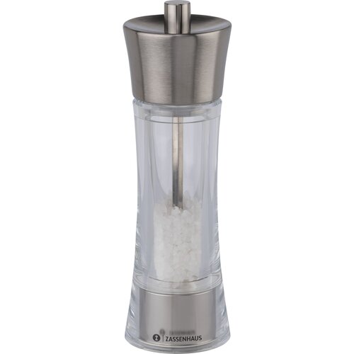 Zassenhaus salt mill Aachen Acrylic Glass/Inox 18 cm Slike