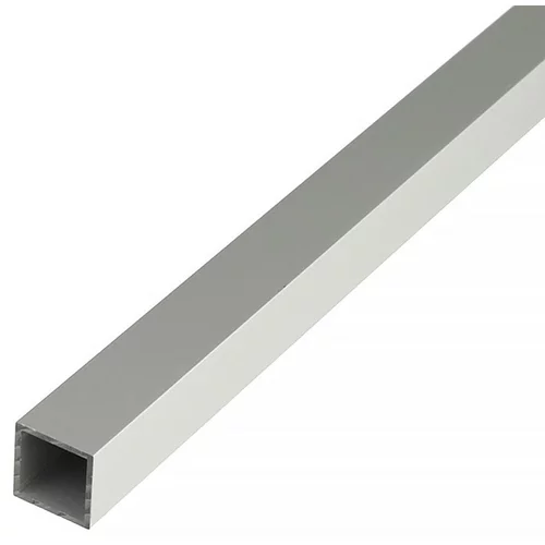 KANTOFLEX četverokutna cijev (d x š x v: 2.000 x 20 x 20 mm, debljina: 2 mm, aluminij, srebrne boje)