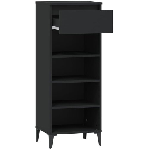  Stalak za cipele crni 40 x 36 x 105 cm od konstruiranog drva Slike