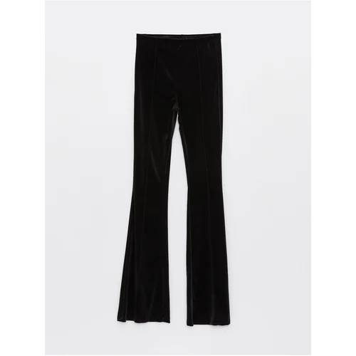 LC Waikiki Women's Elastic Waist Straight Velvet Trousers