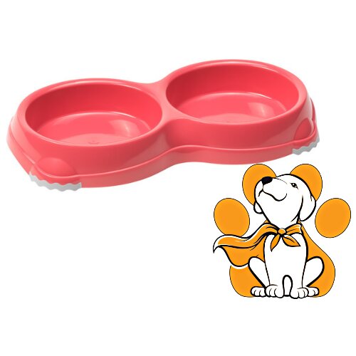 Moderna double Smarty Bowl X-Small Spicy Coral 2x200ml, Činija Za Pse i Mačke Cene