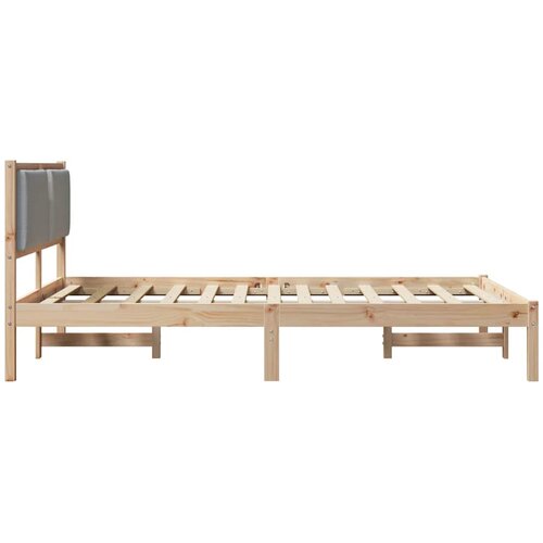  Krevetna konstrukcija s uzglavljem Svijetlo siva 140 x 190 cm Svjetlosiva Slike