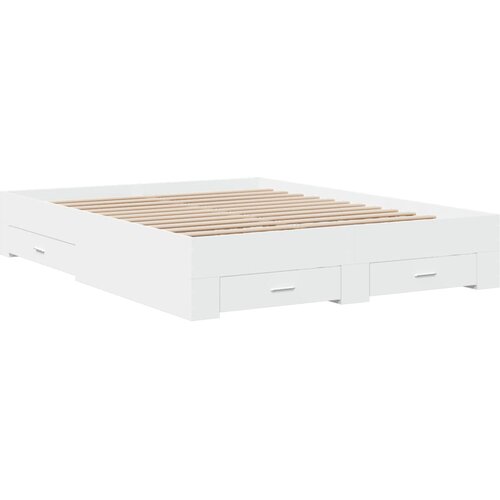vidaXL Okvir kreveta s ladicama bijeli 150 x 200 cm konstruirano drvo Cene