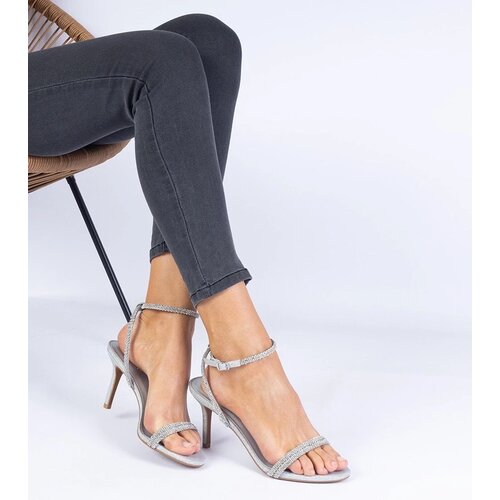 Gemre Silver elegant high-heeled sandals Paleriz Slike