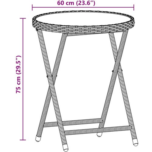  3-dijelni bistro set s jastucima crni od poliratana i stakla Slike