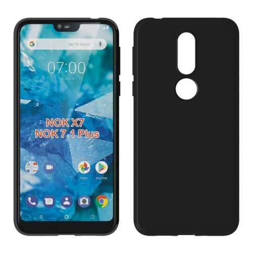  Silikonski ovitek za Nokia 7.1 - mat črn Slike
