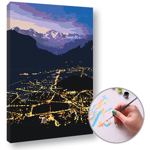  Slikanje po brojevima NOĆNI GRAD - niske težine | low difficulty Slike