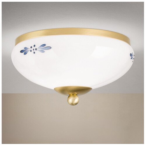 Orion plafonsko svetlo landhaus 1xE27/60W/230V &amp;oslash; 21 cm mesing/bela/plava Slike