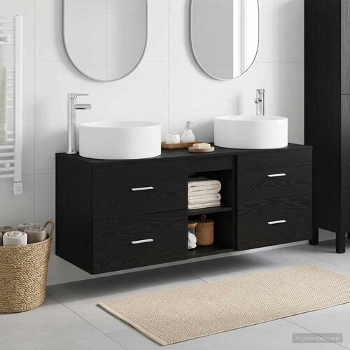  Set namještaja za kupaonicu 3 kom. Crna 49,5 x 44,5 x 65,5 cm Cene