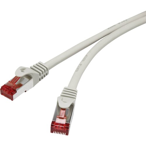 Renkforce RF-4724268 RJ45 omrežni kabel\, Patch kabel CAT 6 S/FTP 10.00 m siva z zaščitnim zapornim zatičem\, pozlačeni konektorji\, ognjevaren 1 kos, (20417717) Cene