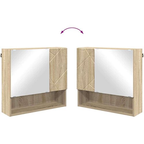 VidaXL Ogledalo ormar sonoma hrast 59 x 17 x 55 cm Konstruirano drvo Slike