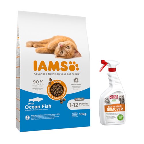  10kg IAMS Advanced Nutrition Kitten + 709ml&nbsp;Nature's Miracle za uklanjanje mrlja i mirisa gratis! - Morska riba Cijene