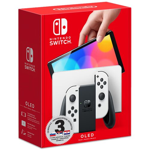 Nintendo SWITCH CONSOLE O LED WHITE 3Y, (21332132) Cene