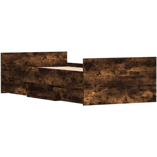  Kreveta s uzglavljem i podnožjem boja hrasta 100 x 200 cm Slike