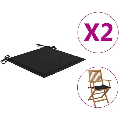  Jastuci za vrtne stolice 2 kom crni 40 x 40 x 3 cm od tkanine Cijene