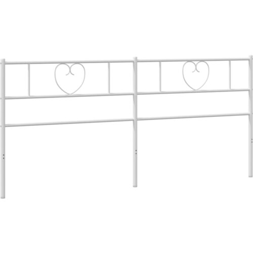 VidaXL Metalno uzglavlje bijelo 193 cm Slike