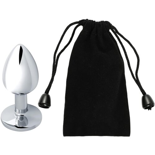 Sunfo metalni analni plug s crvenim kamenom (srebrni) Slike