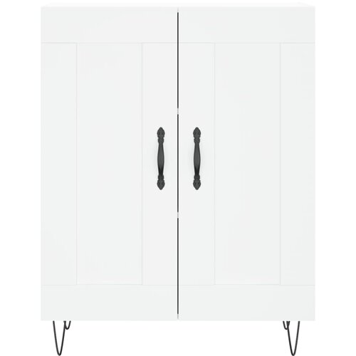  Visoka komoda bijela 69,5x34x180 cm konstruirano drvo Slike