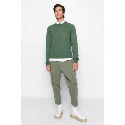 Trendyol Sweater - Green - Slim fit