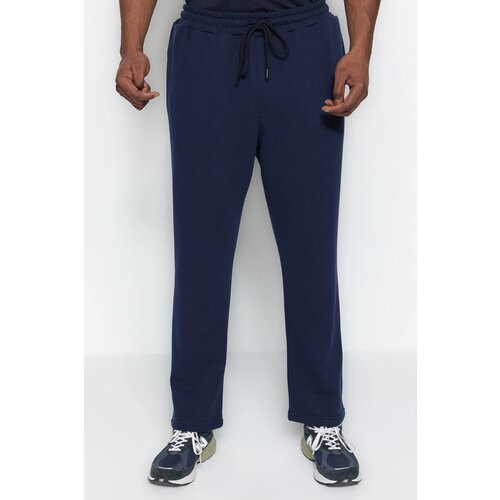 Trendyol Navy Blue Men&amp;#039;s Basic Plus Size Comfortable Regular/Normal Fit Regular Leg Sweatpants Slike