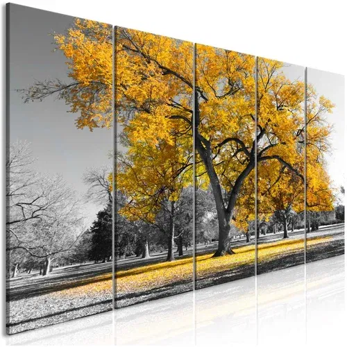  Slika - Autumn in the Park (5 Parts) Narrow Gold 200x80