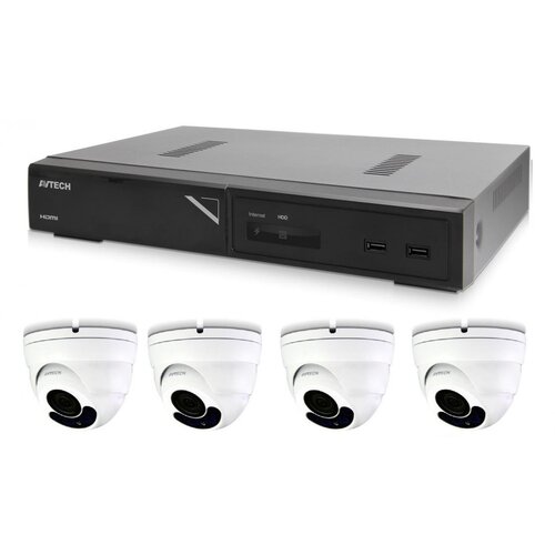 Avtech Komplet kamer 1x NVR AVH1109 in 4x 2MPX Motorzoom IP Dome kamera DGM2443SVSE + 4x UTP kabel 1x RJ45 - 1x RJ45 Cat5e 15m!, (20653037) Slike