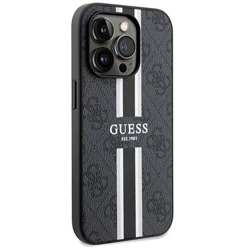  Originalna torbica GUESS Hardcase GUHMP15LP4RPSK za iPhone 15 Pro (Magsafe 4G Printed Stripes / črna) Slike