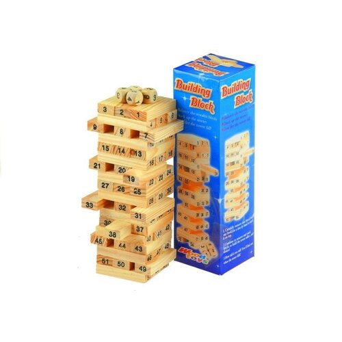  Arkadna igra Jenga s brojevima + kockicama - 54 elemenata Slike